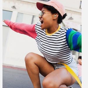 Fun Color Block Sweater - Multicolored/Striped